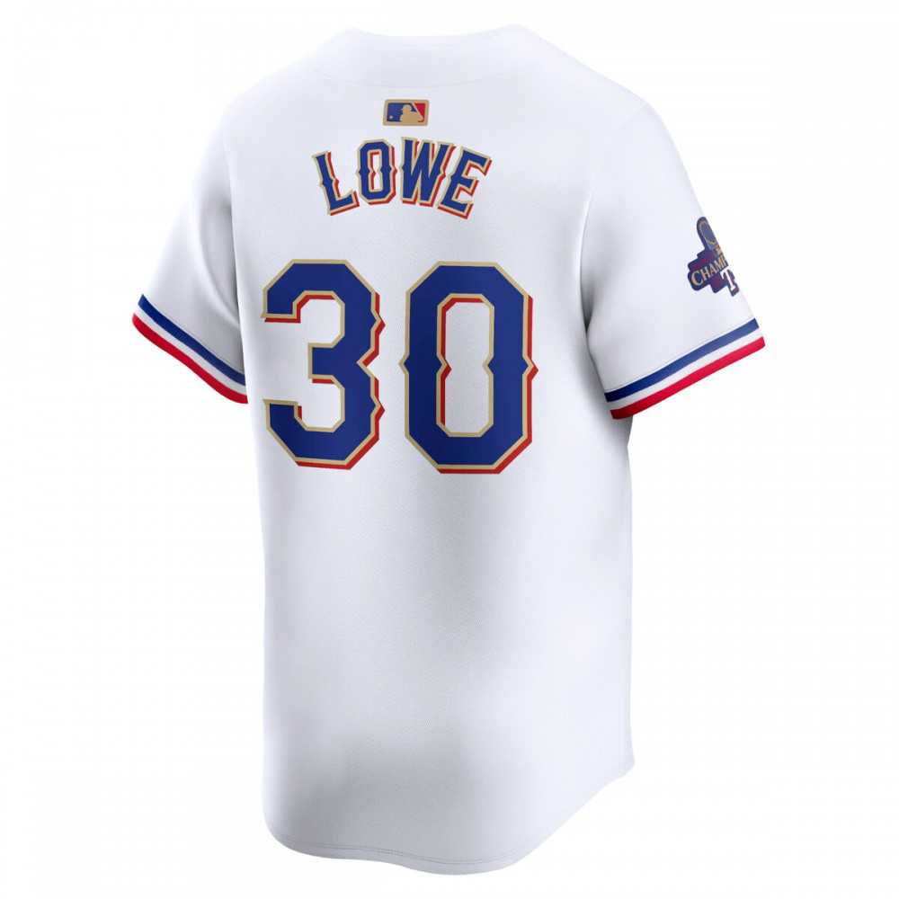 Nathaniel Lowe Texas Rangers 2024 Gold Collection Limited Player Jersey – White-Pro Kit Vault | Brand New 26/27 Sports Jerseys